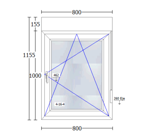 Ventana PVC 800x1155mm