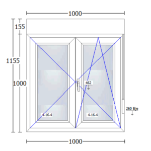 Ventana de PVC 1000x1155mm