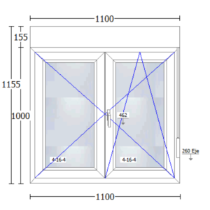 Ventana PVC 1100x1155mm