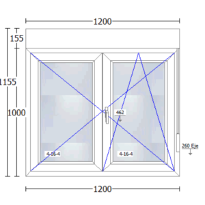 Ventanas PVC 1200x1155mm