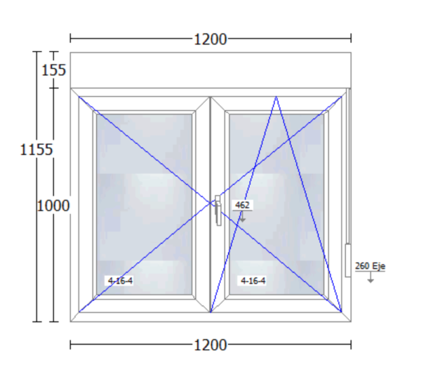 Ventanas PVC 1200x1155mm